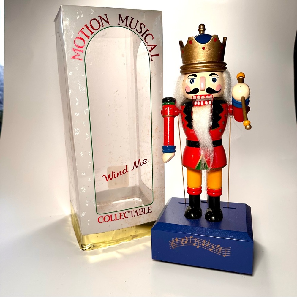 Vintage Wind Up Motion Musical Nutcracker